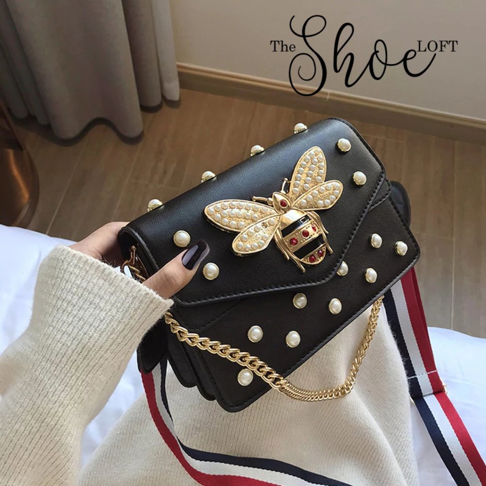 Queen Bee Pearl Crossbody Bag